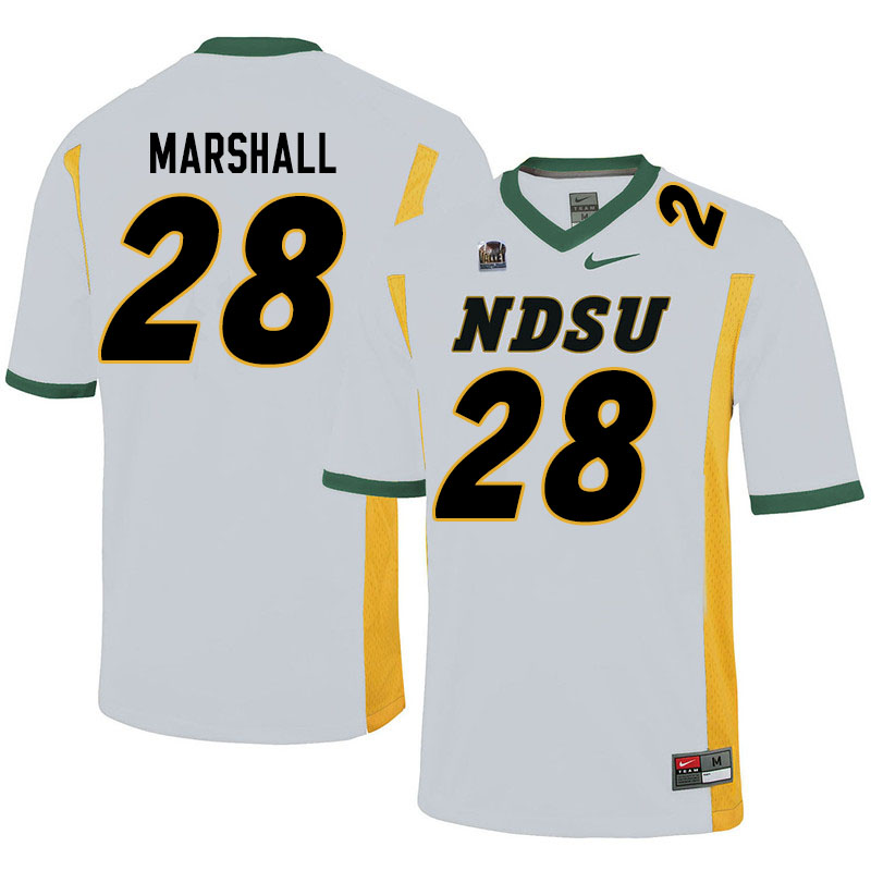 Men #28 TK Marshall North Dakota State Bison College Football Jerseys Sale-White - Click Image to Close